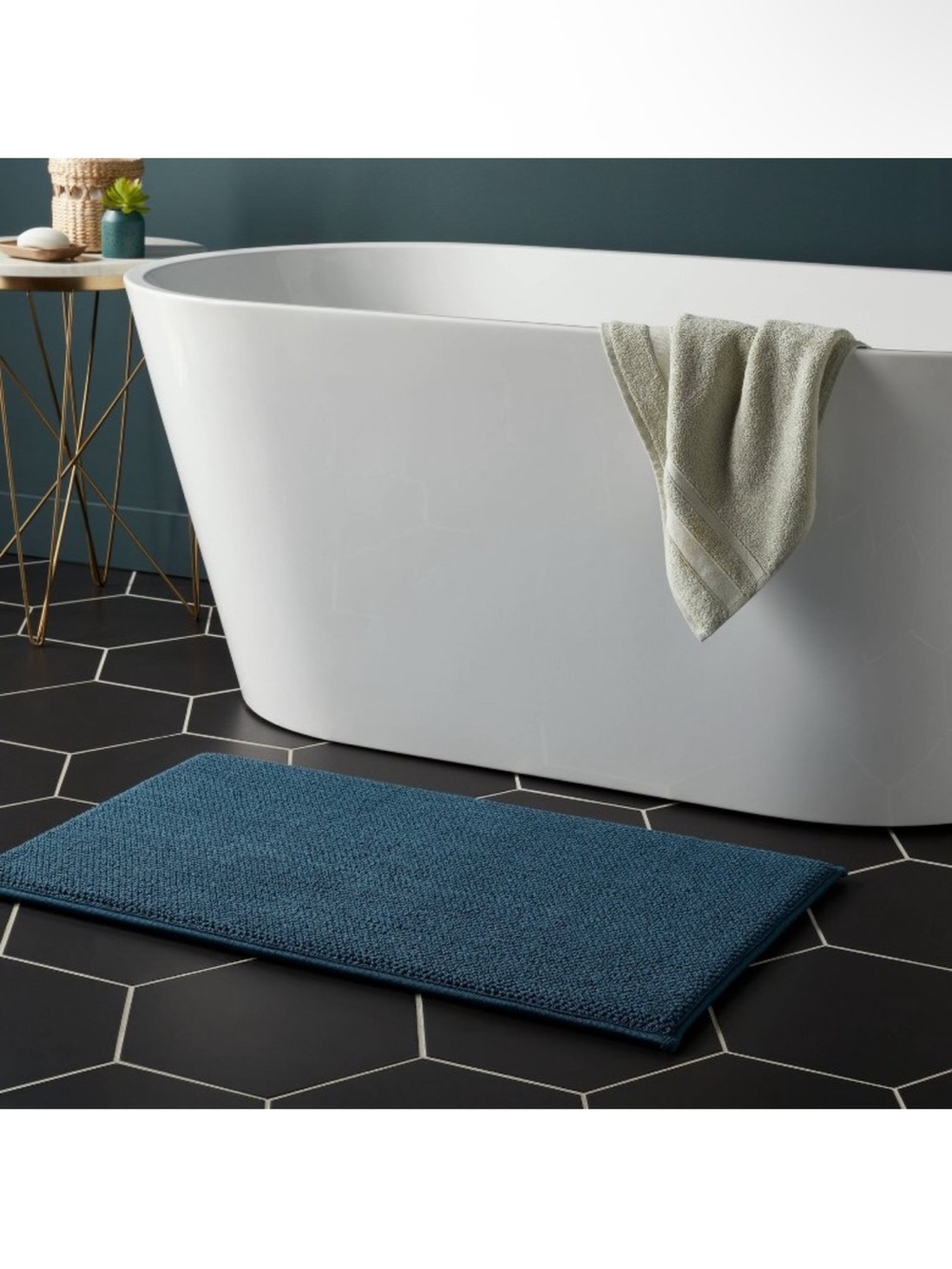 20"x34" Performance Plus Cotton
Memory Foam Bath Rug Teal - Threshold